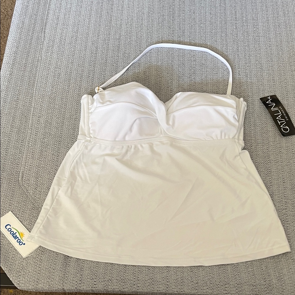 Catalina Elegant White Swim Top